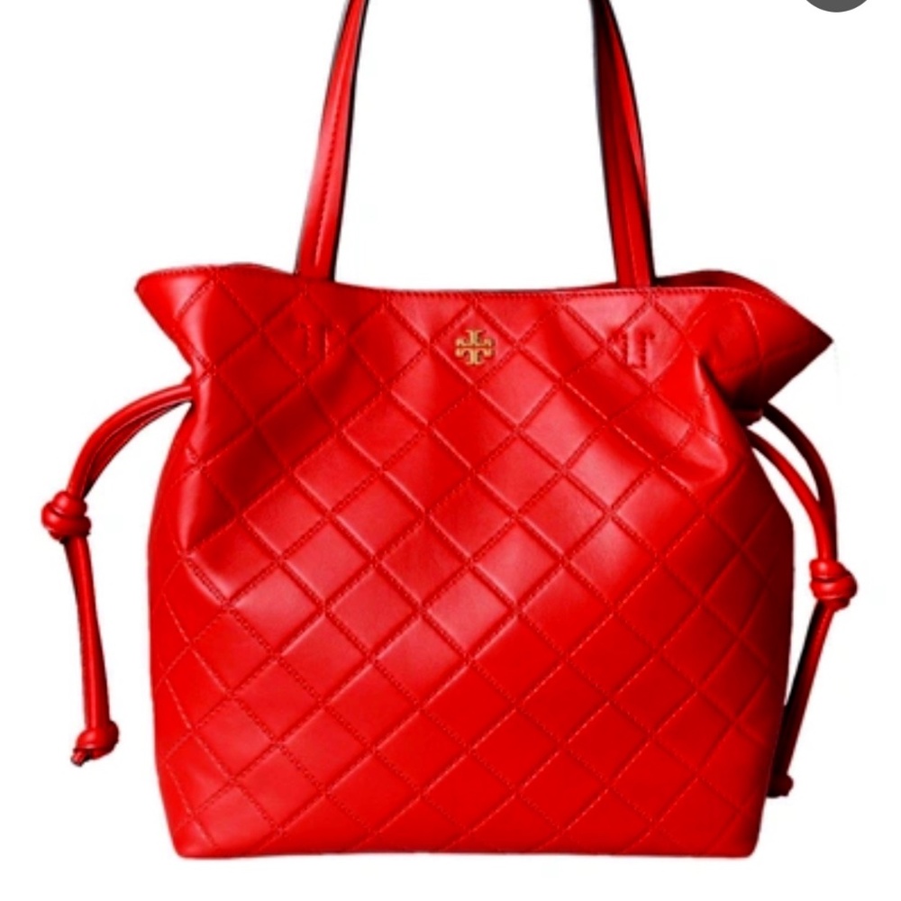Tory Burch Georgia Slouchy Tote In Liberty Red